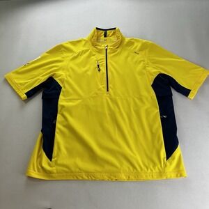 Ralph Lauren RLX POLO SPORT Yellow Blue Quarter Zip Pullover Golf Jersey XL